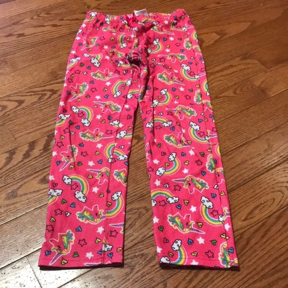 Seven Apparel rainbow unicorn fleece pajama bottoms